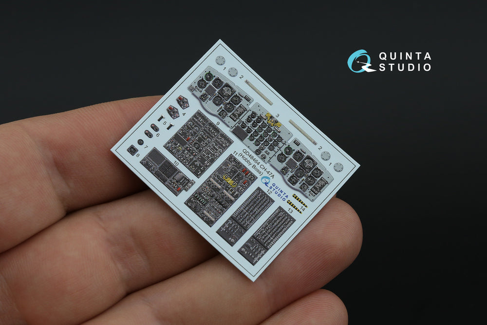 Quinta Studio QD48464 1:48 Boeing CH-47A 3D-Printed Interior Decals