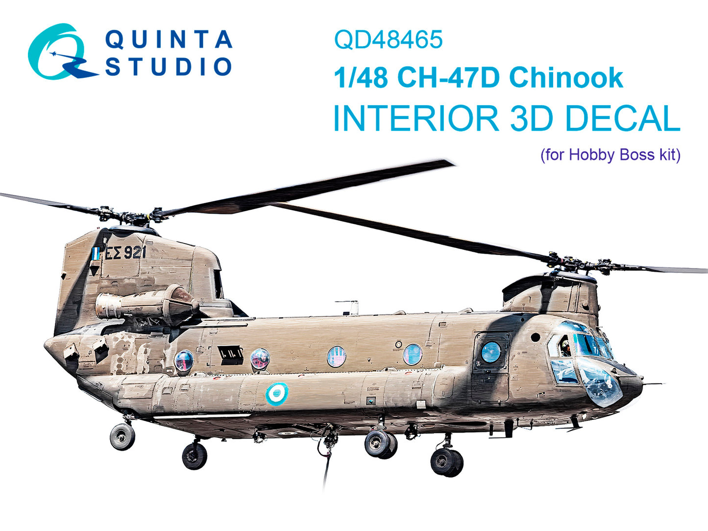 Quinta Studio QD48465 1:48 Boeing CH-47D 3D-Printed Interior Decals