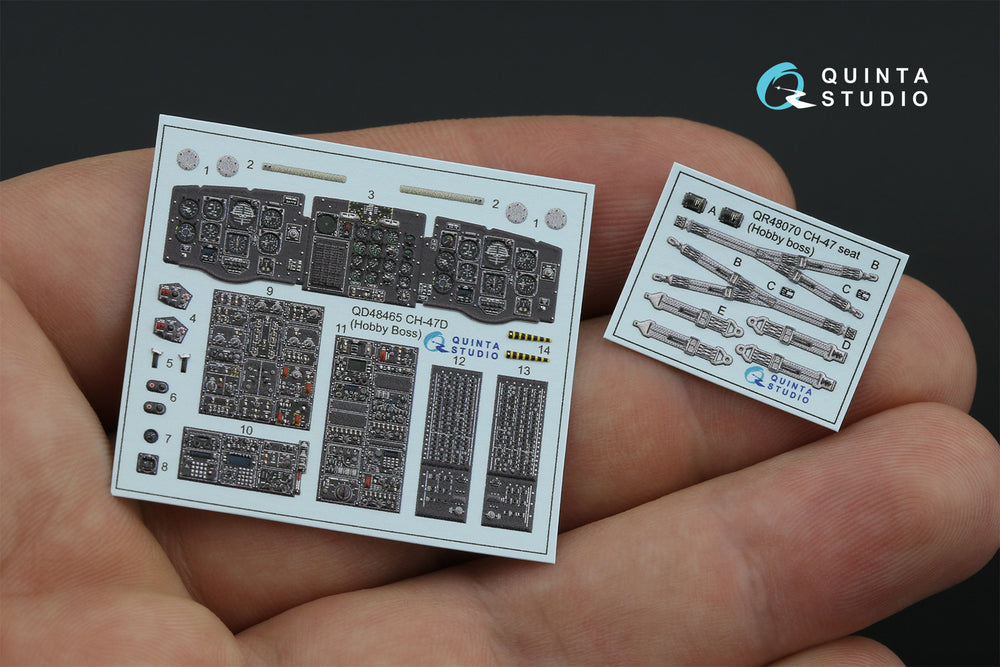 Quinta Studio QD48465 1:48 Boeing CH-47D 3D-Printed Interior Decals