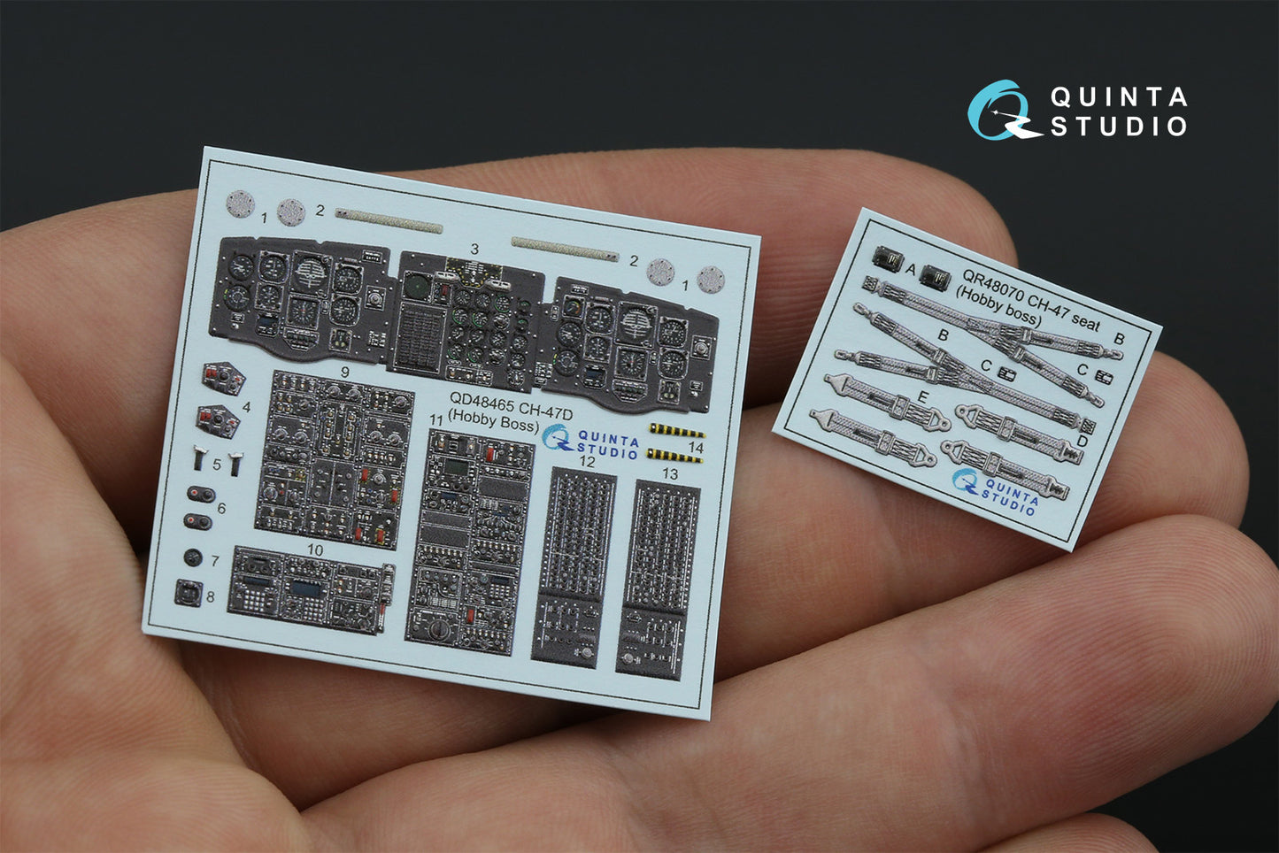 Quinta Studio QD48465 1:48 Boeing CH-47D 3D-Printed Interior Decals