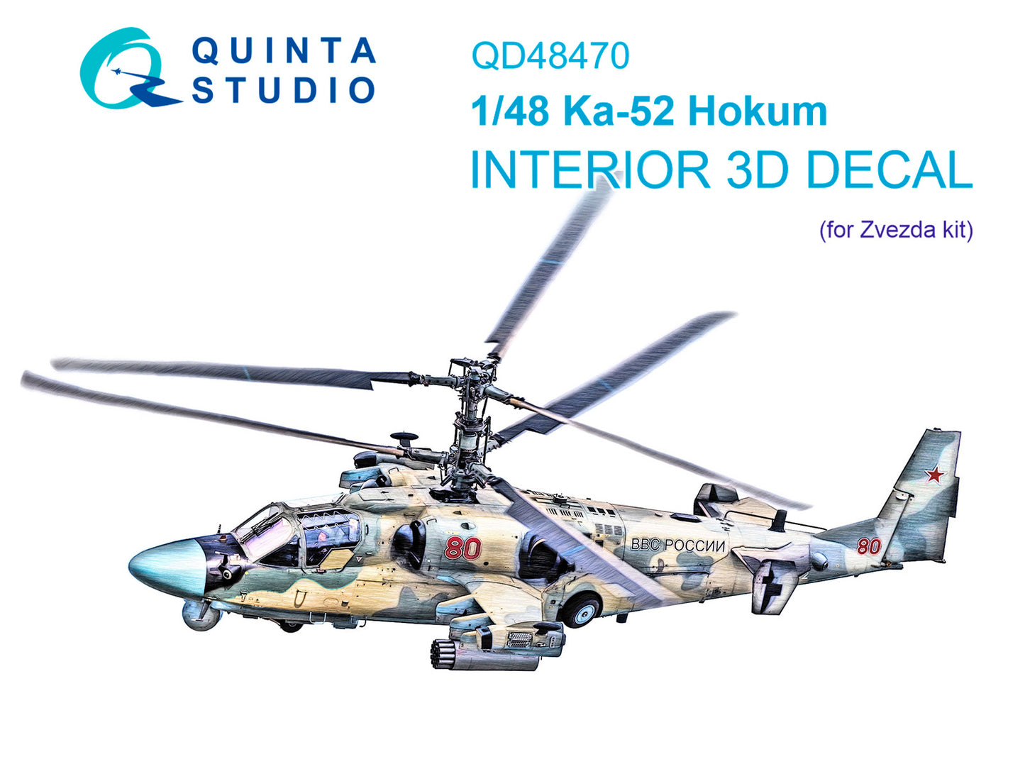 Quinta Studio QD48470 1:48 Kamov Ka-52 3D-Printed Interior Decals