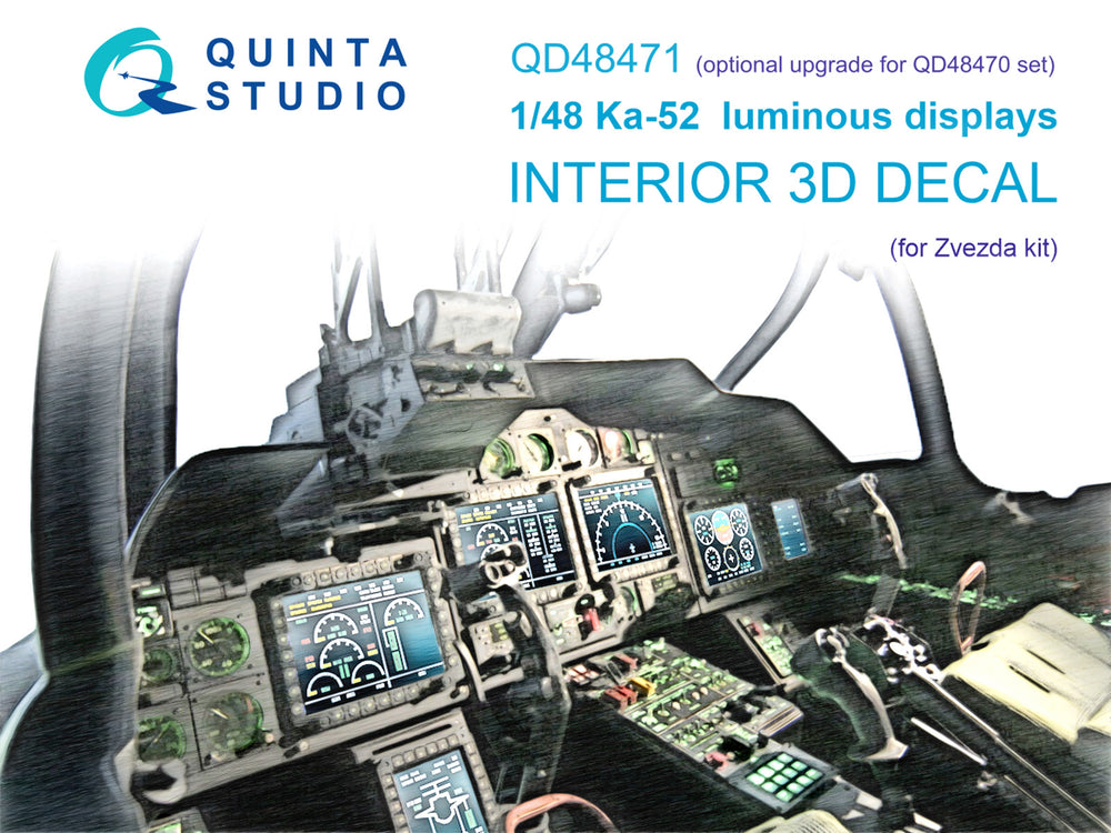Quinta Studio QD48471 1:48 Kamov Ka-52 luminous displays for QD48470/QDS-48470