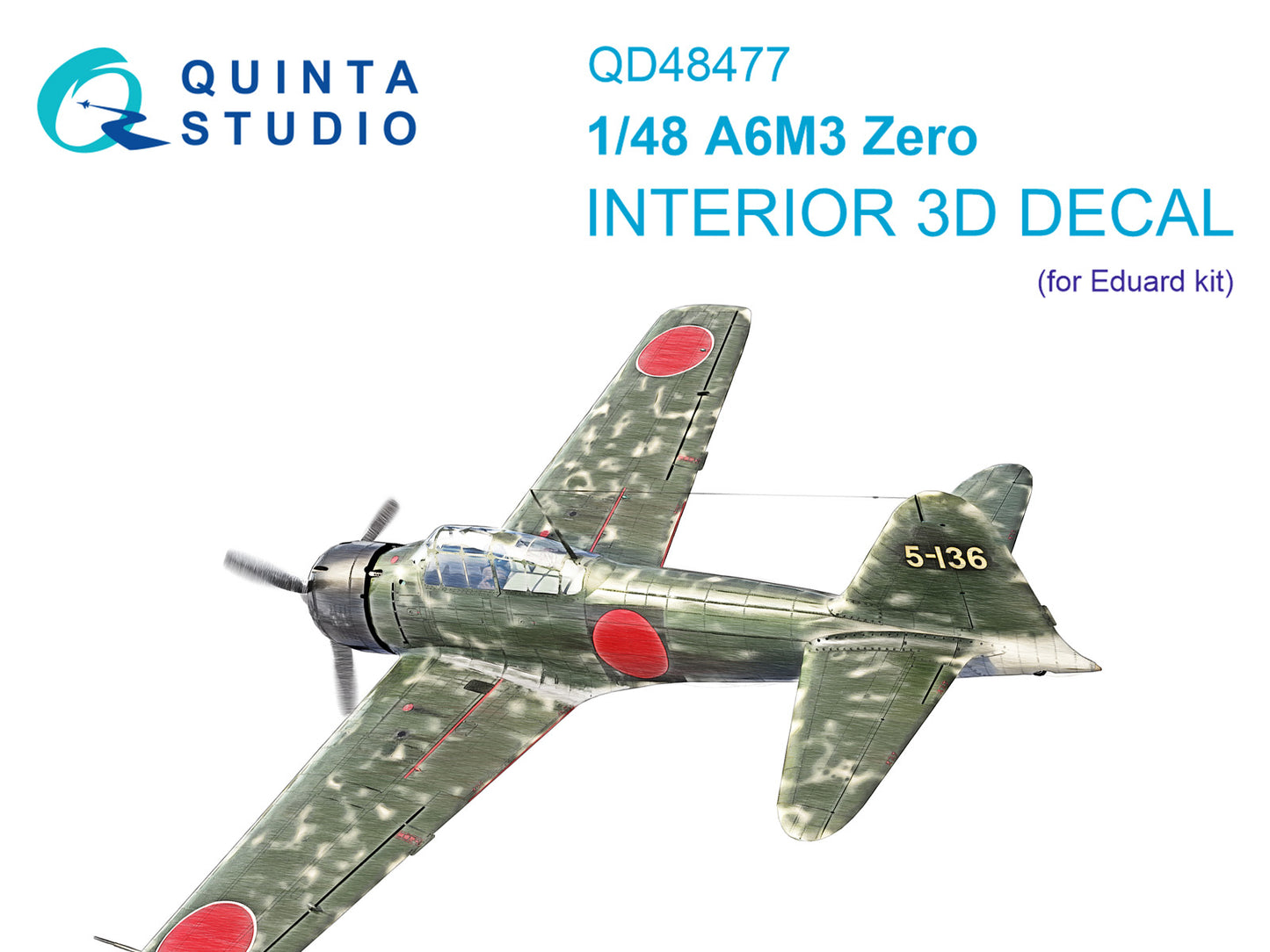 Quinta Studio QD48477 1:48 A6M3 Zero 3D Interior Decal