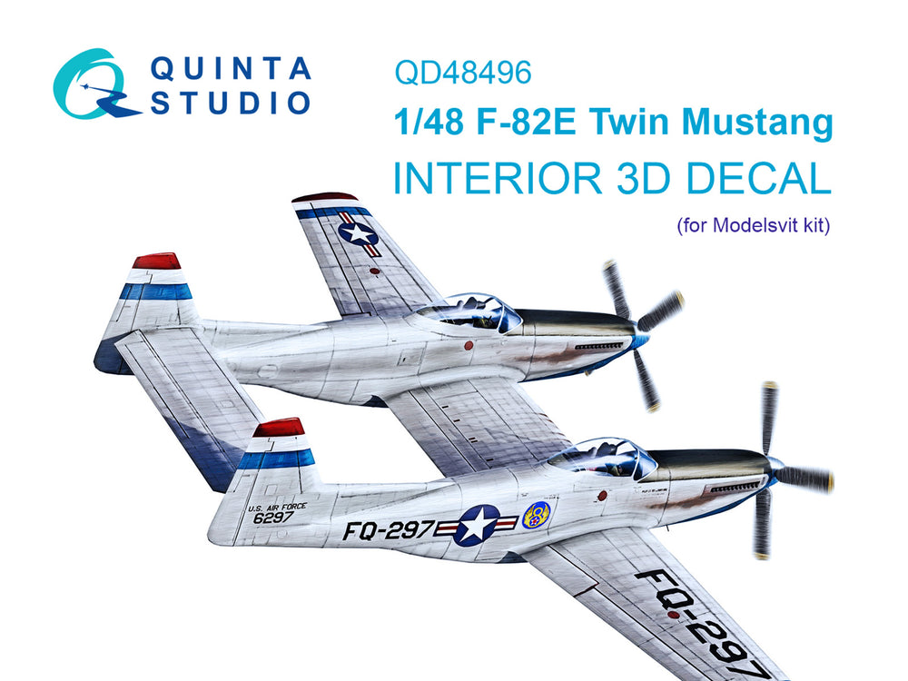 Quinta Studio QD48496 1:48 F-82E Twin Mustang 3D Interior Decal