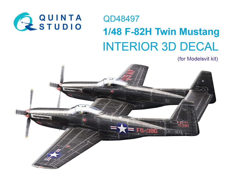 Quinta Studio QD48497 1:48 F-82H Twin Mustang 3D Interior Decal