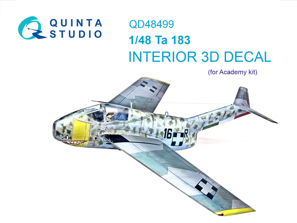 Quinta Studio QD48499 1:48 Ta-183A Huckebein 3D Interior Decal