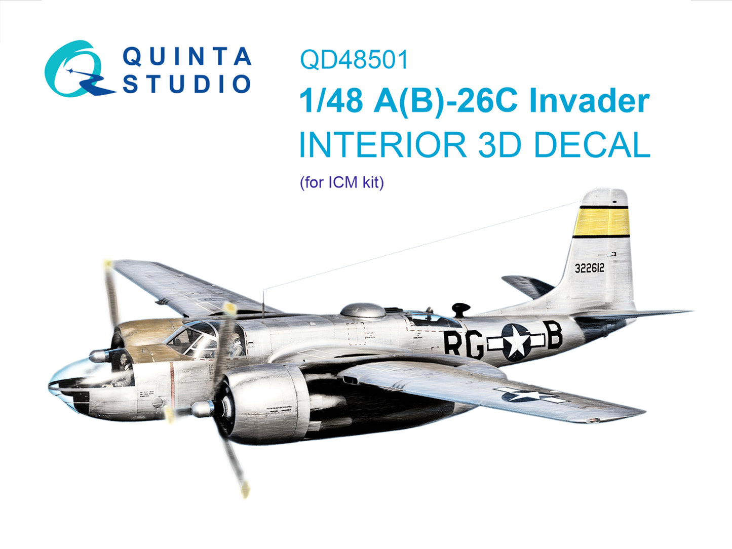 Quinta Studio QD48501 1:48 A-26C Invader 3D Interior Decal