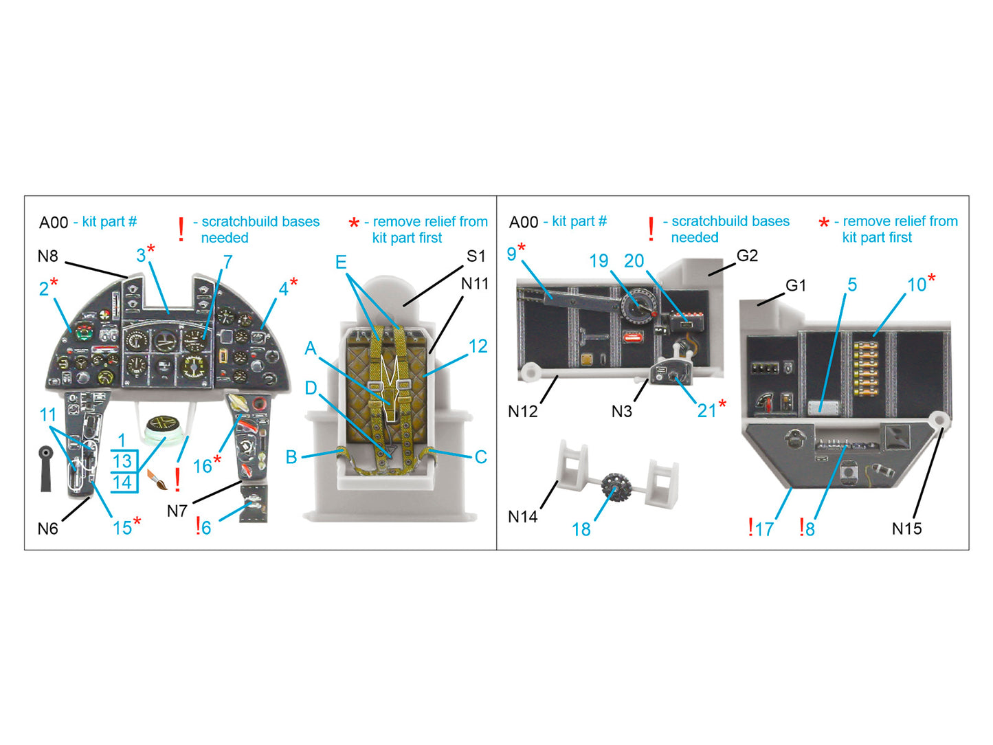 Quinta Studio QD48503 1:48 Typhoon Mk.Ib Late 3D Interior Decal