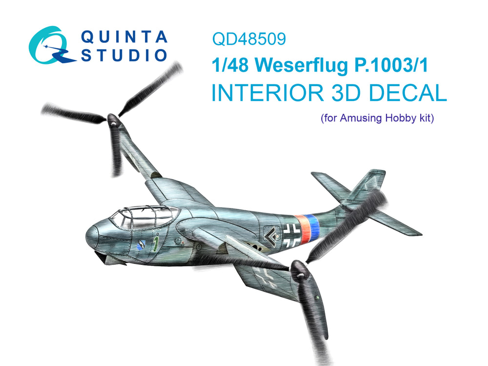 Quinta Studio QD48509 1:48 Weserflug P.1003/1 WWII German VTOL