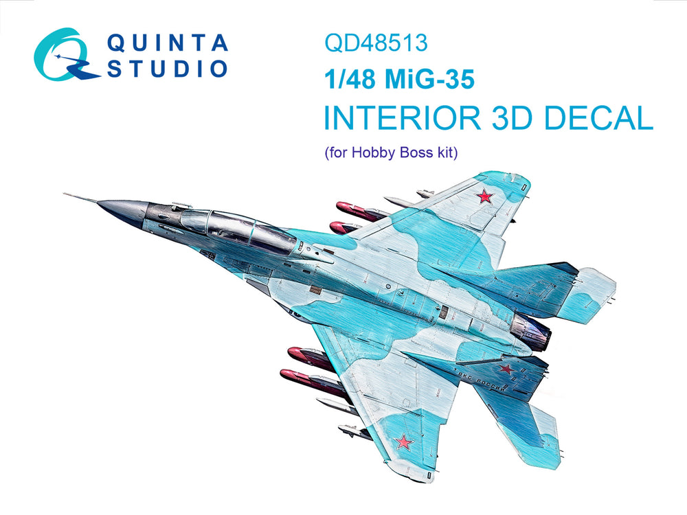 Quinta Studio QD48513 1:48 Mikoyan MiG-35 3D-Printed Interior Decals