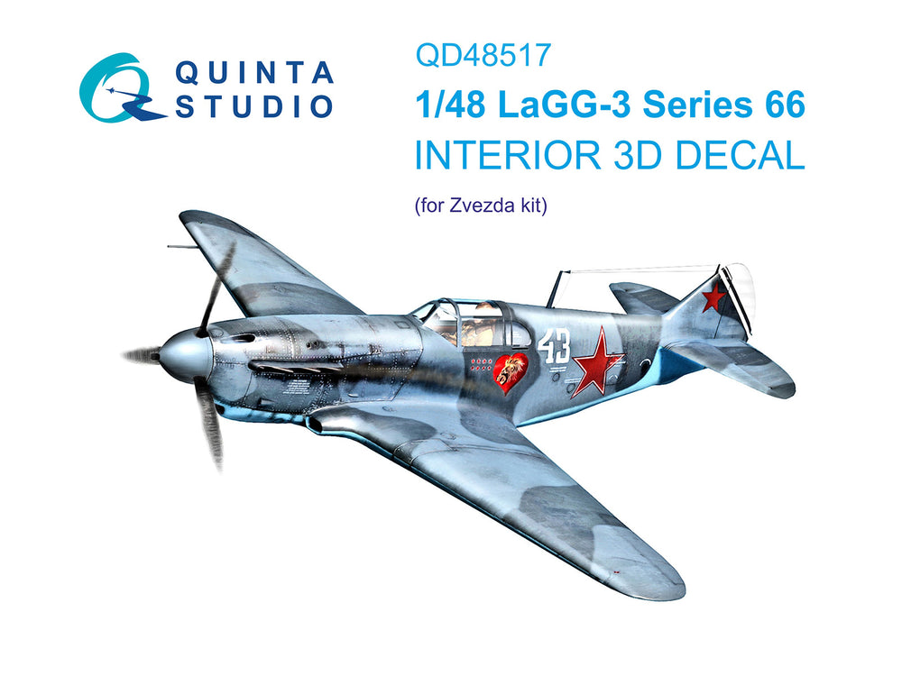 Quinta Studio QD48517 1:48 LaGG-3 Series 66 3D Interior Decal