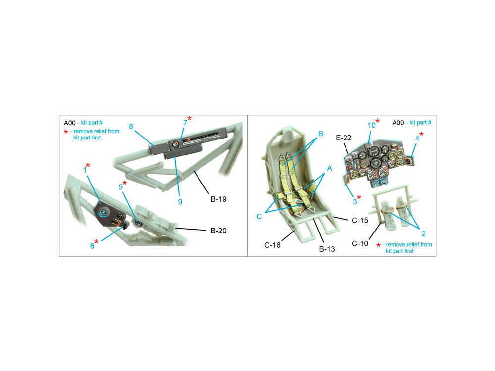 Quinta Studio QD48529 1:48 Horten Ho-229A 3D-Printed Interior Decals