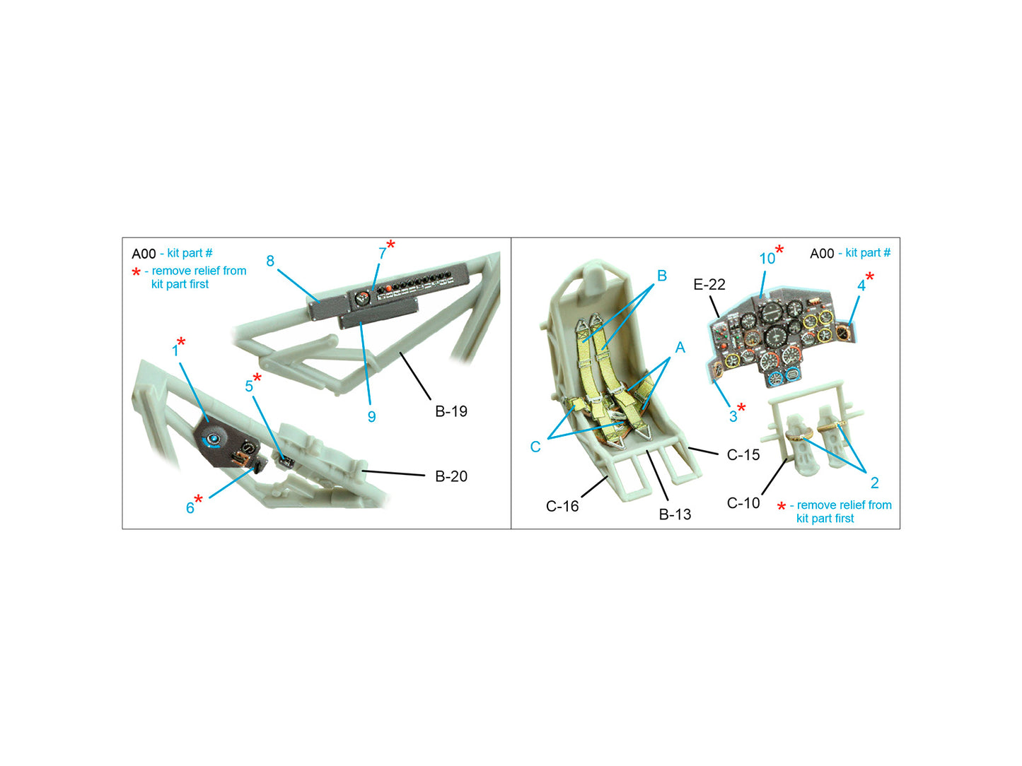Quinta Studio QD48529 1:48 Horten Ho-229A 3D-Printed Interior Decals