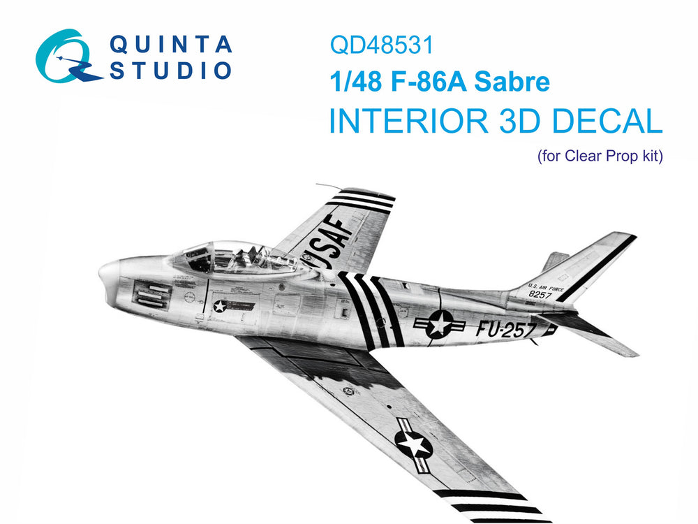 Quinta Studio QD48531 1:48 F-86A Sabre 3D Interior Decal