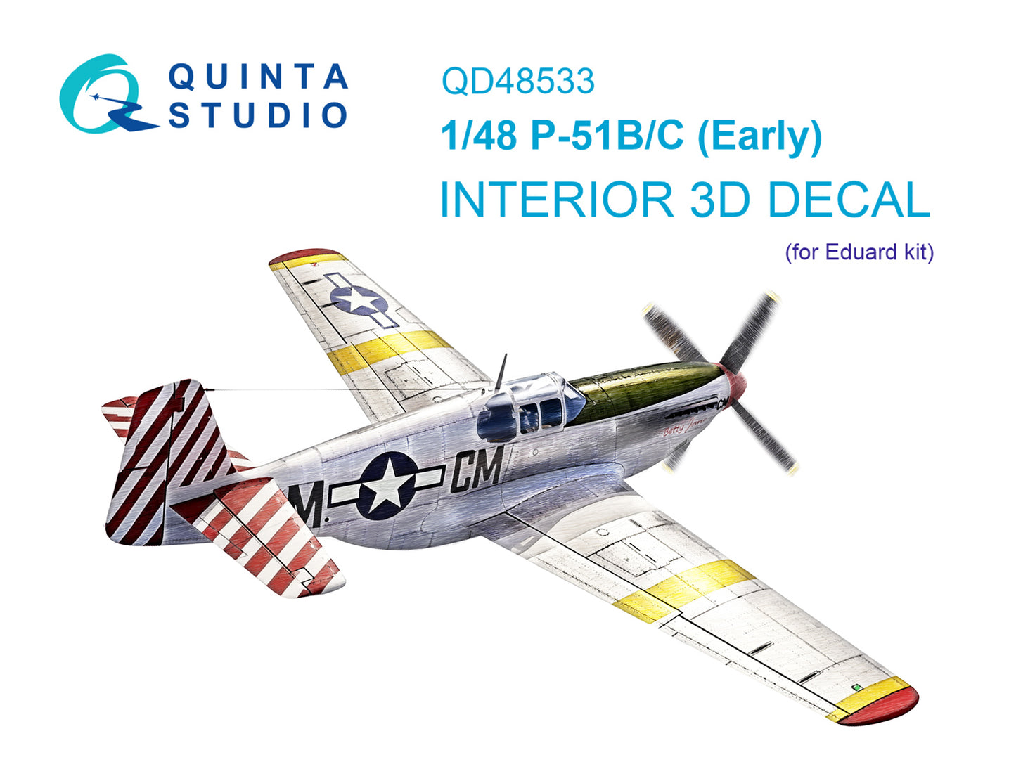 Quinta Studio QD48533 1:48 P-51B/C Mustang Early 3D Interior Decal