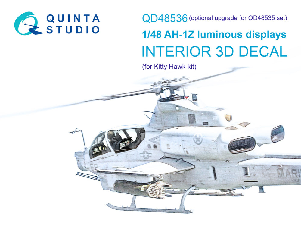 Quinta Studio QD48536 1:48 AH-1Z Zulu Viper Luminous 3D Interior