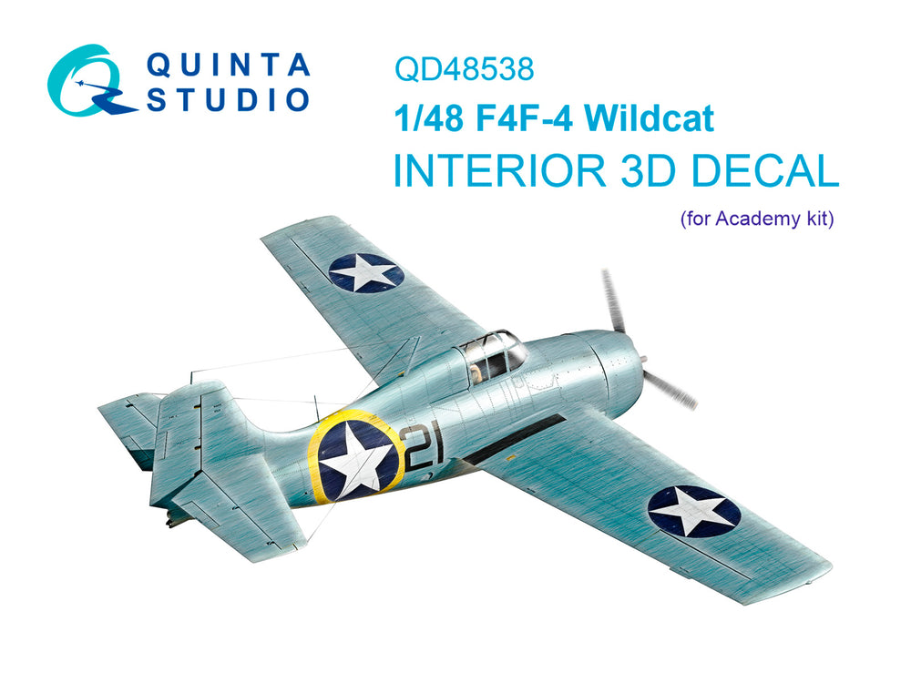 Quinta Studio QD48538 1:48 F4F-4 Wildcat 3D Interior Decal