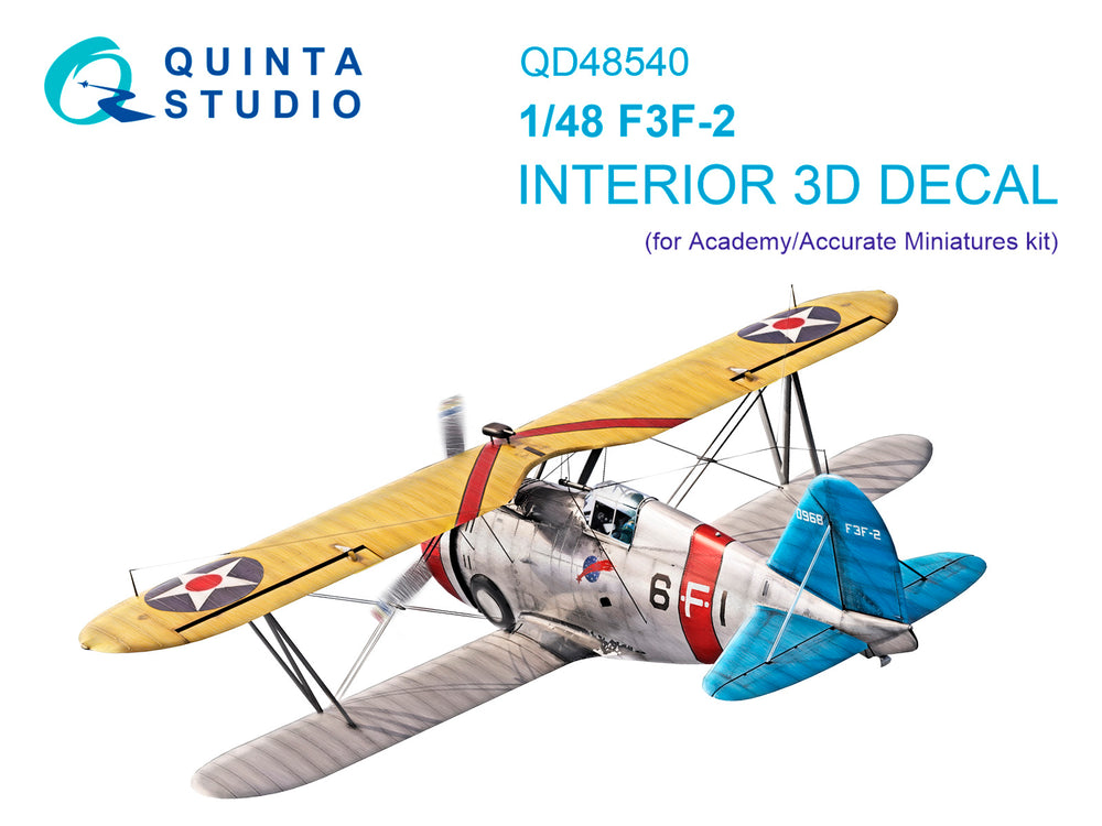 Quinta Studio QD48540 1:48 F3F-2 3D Interior Decal