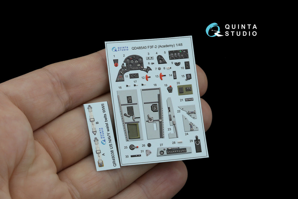 Quinta Studio QD48540 1:48 F3F-2 3D Interior Decal