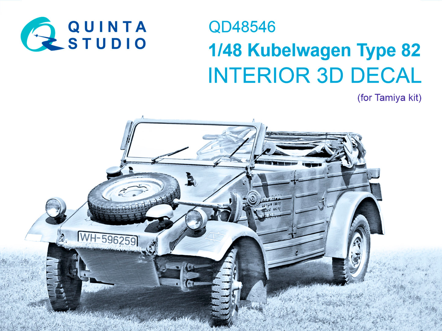 Quinta Studio QD48546 1:48 Kubelwagen Type 82 3D Interior Decal