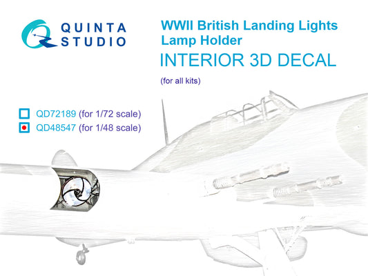 Quinta Studio QD48547 1:48 British Landing Light Holder 3D Interior