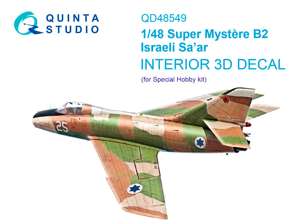 Quinta Studio QD48549 1:48 SMB-2 Super Mystere Sa'ar 3D Interior