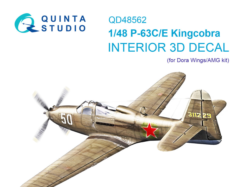 Quinta Studio QD48562 1:48 P-63C/E Kingcobra 3D Interior Decal