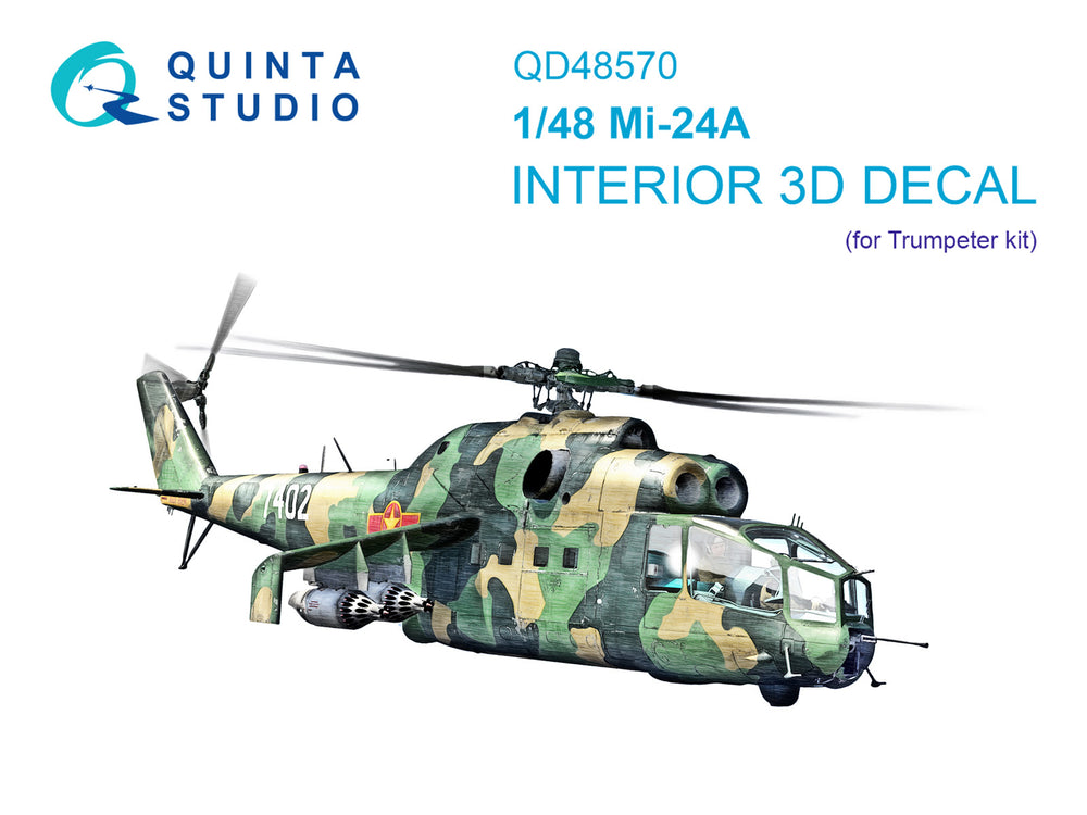 Quinta Studio QD48570 1:48 Mil Mi-24A 3D-Printed Interior decal
