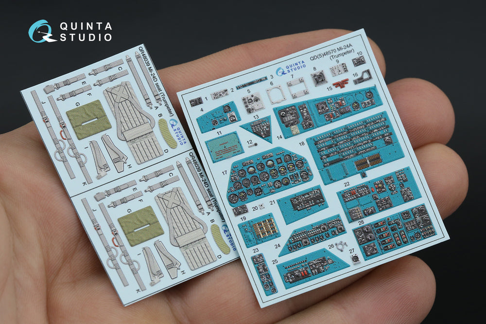 Quinta Studio QD48570 1:48 Mil Mi-24A 3D-Printed Interior decal
