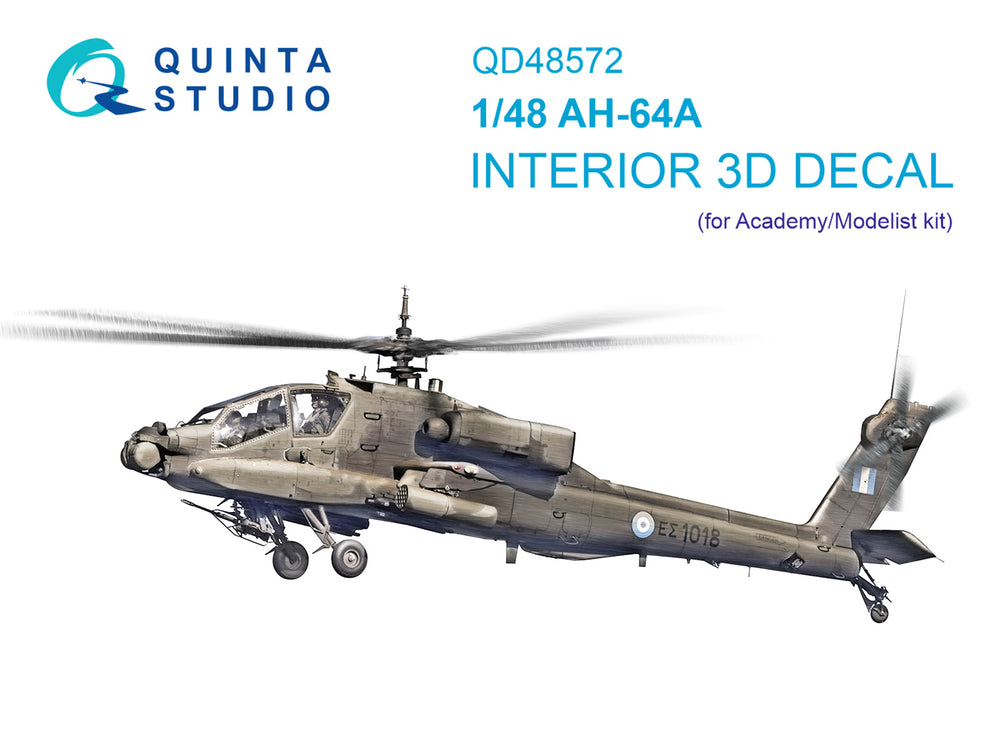 Quinta Studio QD48572 1:48 AH-64A Apache 3D Interior Decal