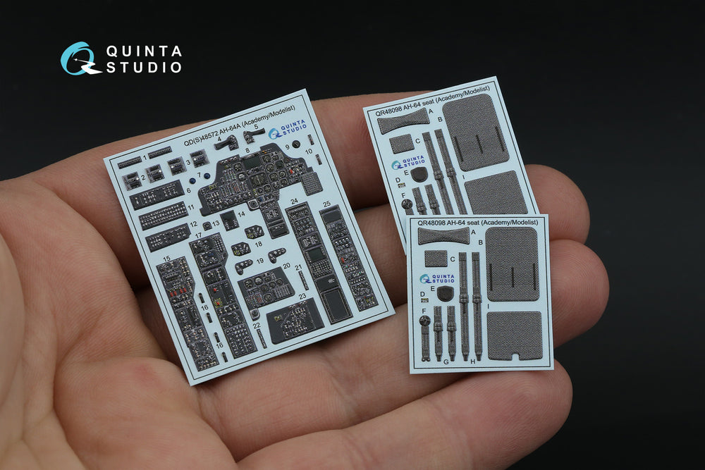 Quinta Studio QD48572 1:48 AH-64A Apache 3D Interior Decal