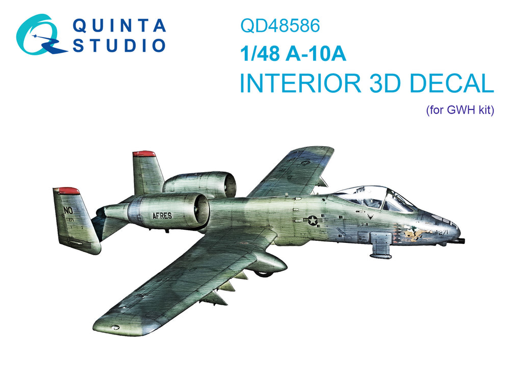 Quinta Studio QD48586 1:48 A-10A Warthog 3D Interior Decal