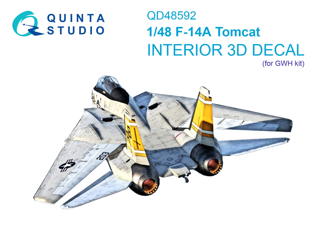 Quinta Studio QD48592 1:48 F-14A Tomcat 3D Interior Decal