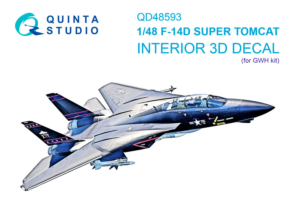 Quinta Studio QD48593 1:48 F-14D Super Tomcat 3D Interior Decal