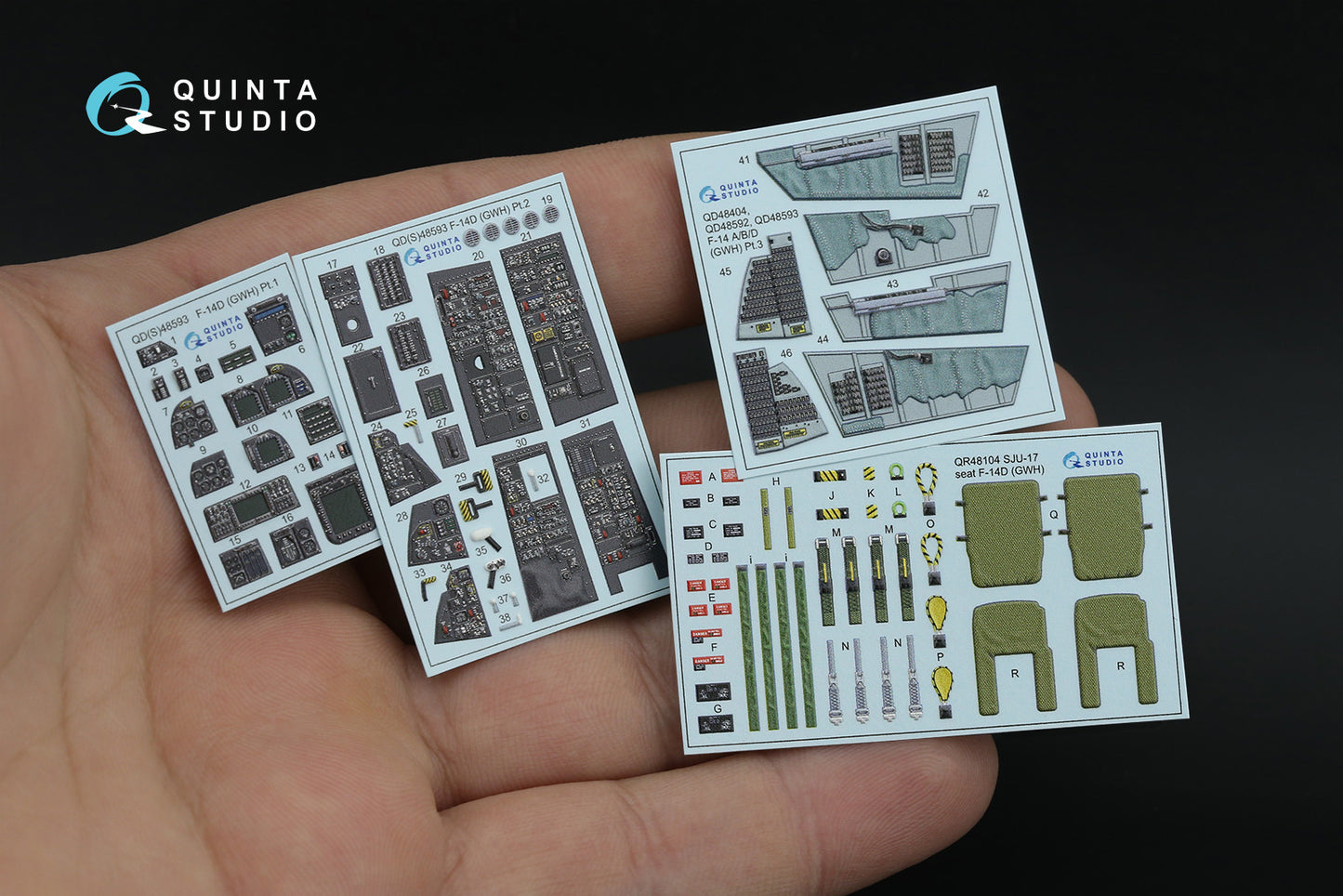 Quinta Studio QD48593 1:48 F-14D Super Tomcat 3D Interior Decal