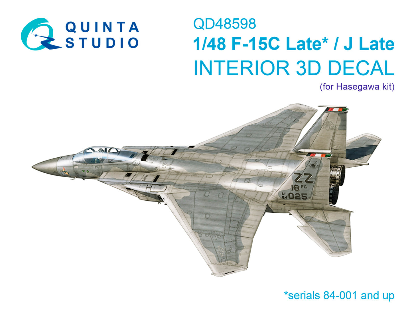 Quinta Studio QD48598 1:48 F-15C/J Eagle Late 3D Interior Decal