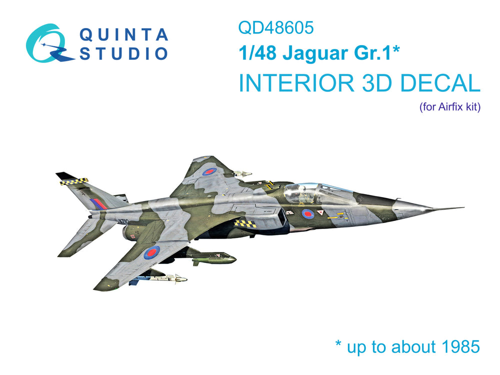 Quinta Studio QD48605 1:48 Jaguar Gr.1 3D Interior Decal