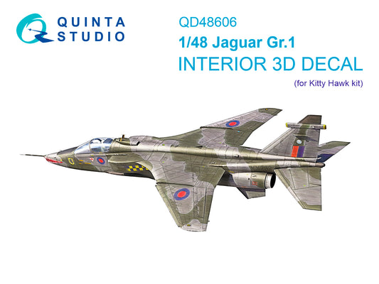 Quinta Studio QD48606 1:48 Jaguar Gr.1 3D Interior Decal