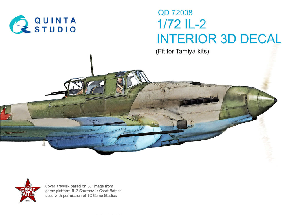 Quinta Studio QD72008 1:72 IL-2 Sturmovik 3D Interior Decal