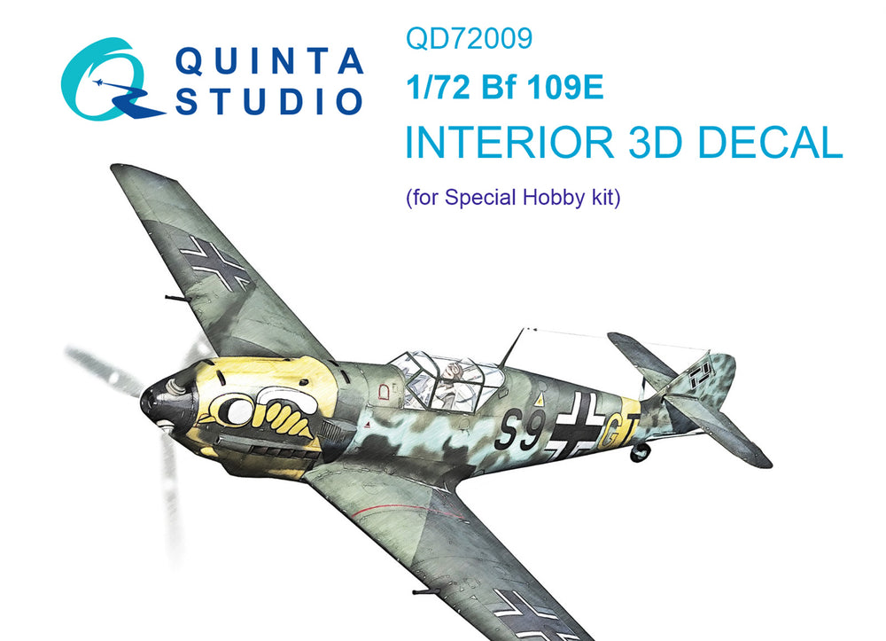 Quinta Studio QD72009 1:72 Bf-109E 3D Interior Decal