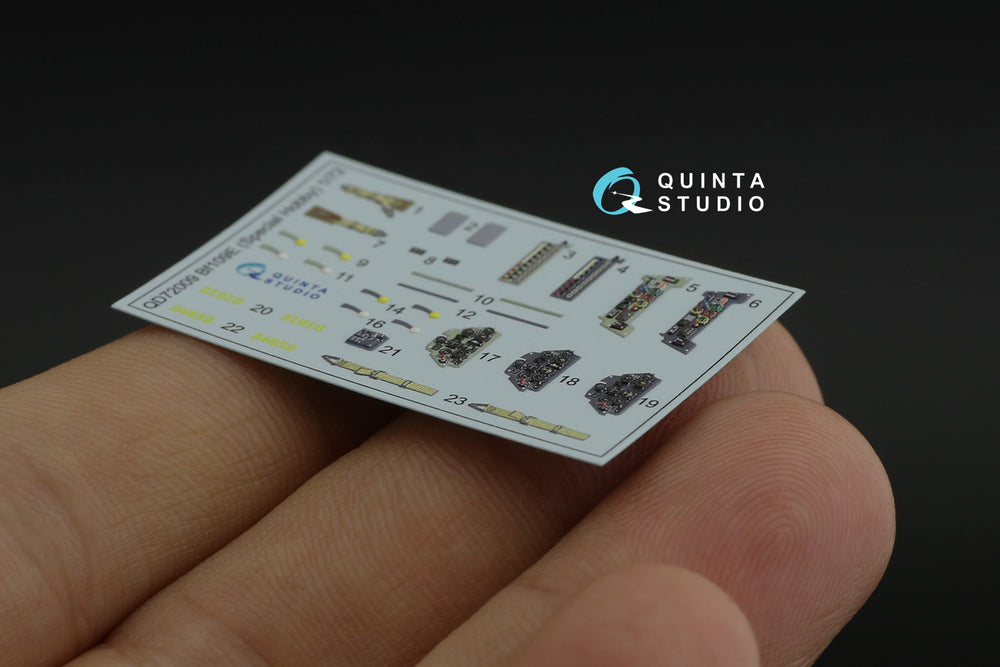 Quinta Studio QD72009 1:72 Bf-109E 3D Interior Decal