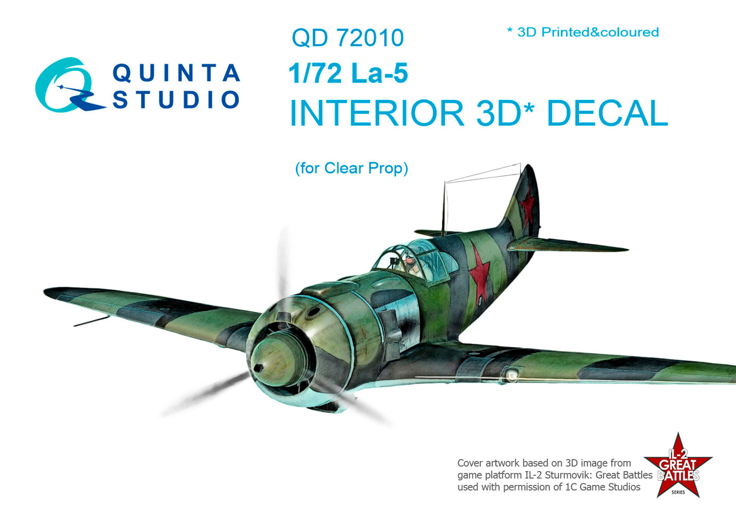 Quinta Studio QD72010 1:72 Lavochkin La-5 3D-Printed Interior Decals