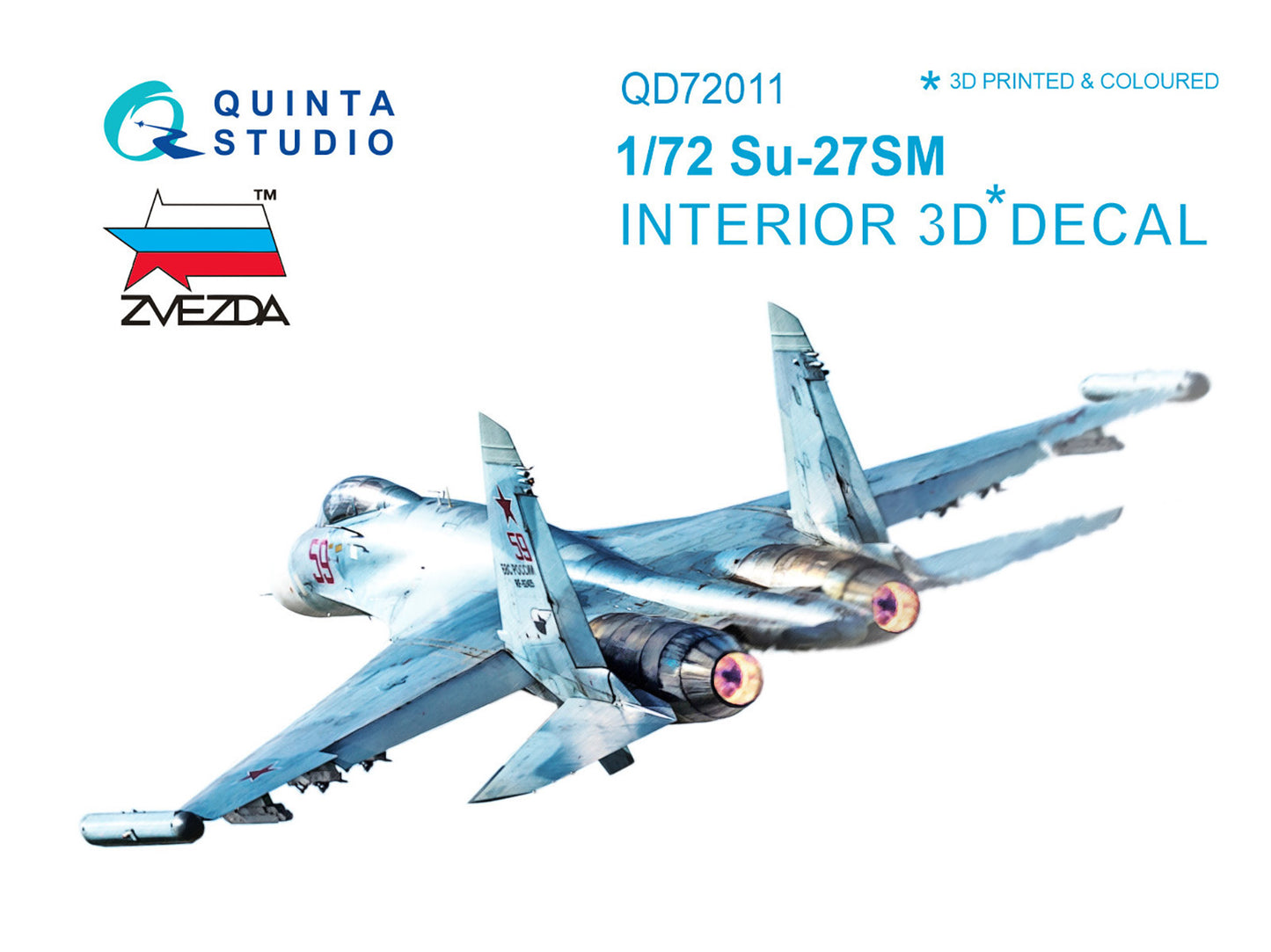 Quinta Studio QD72011 1:72 Sukhoi Su-27SM 3D-Printed Interior Decals