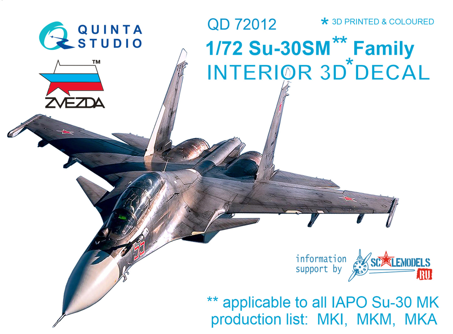 Quinta Studio QD72012 1:72 Sukhoi Su-30SM