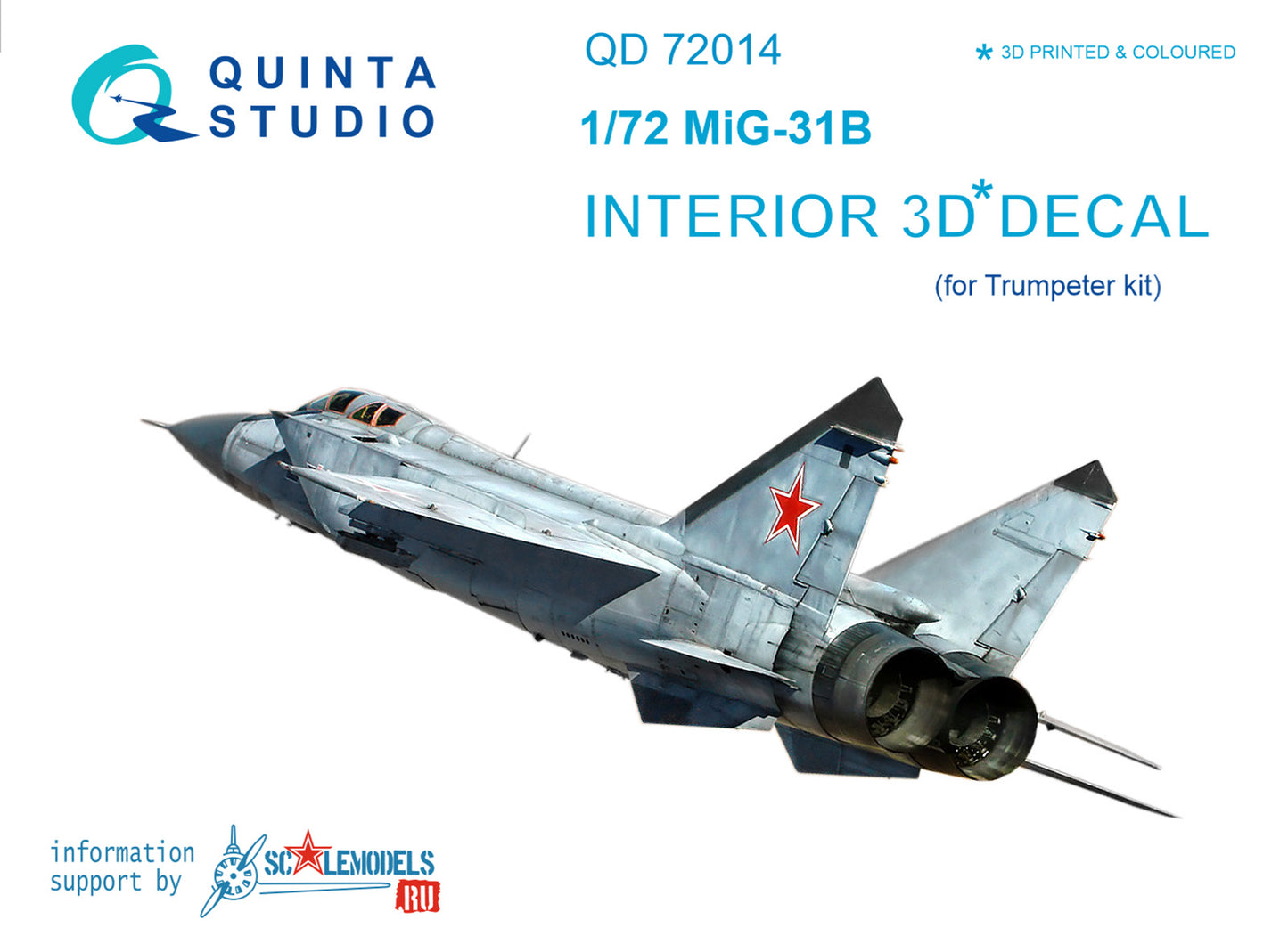 Quinta Studio QD72014 1:72 MiG-31B/BM Foxhound 3D Interior Decal