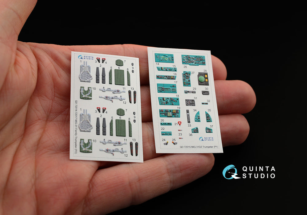 Quinta Studio QD72015 1:72 MiG-31DZ 3D Interior Decal
