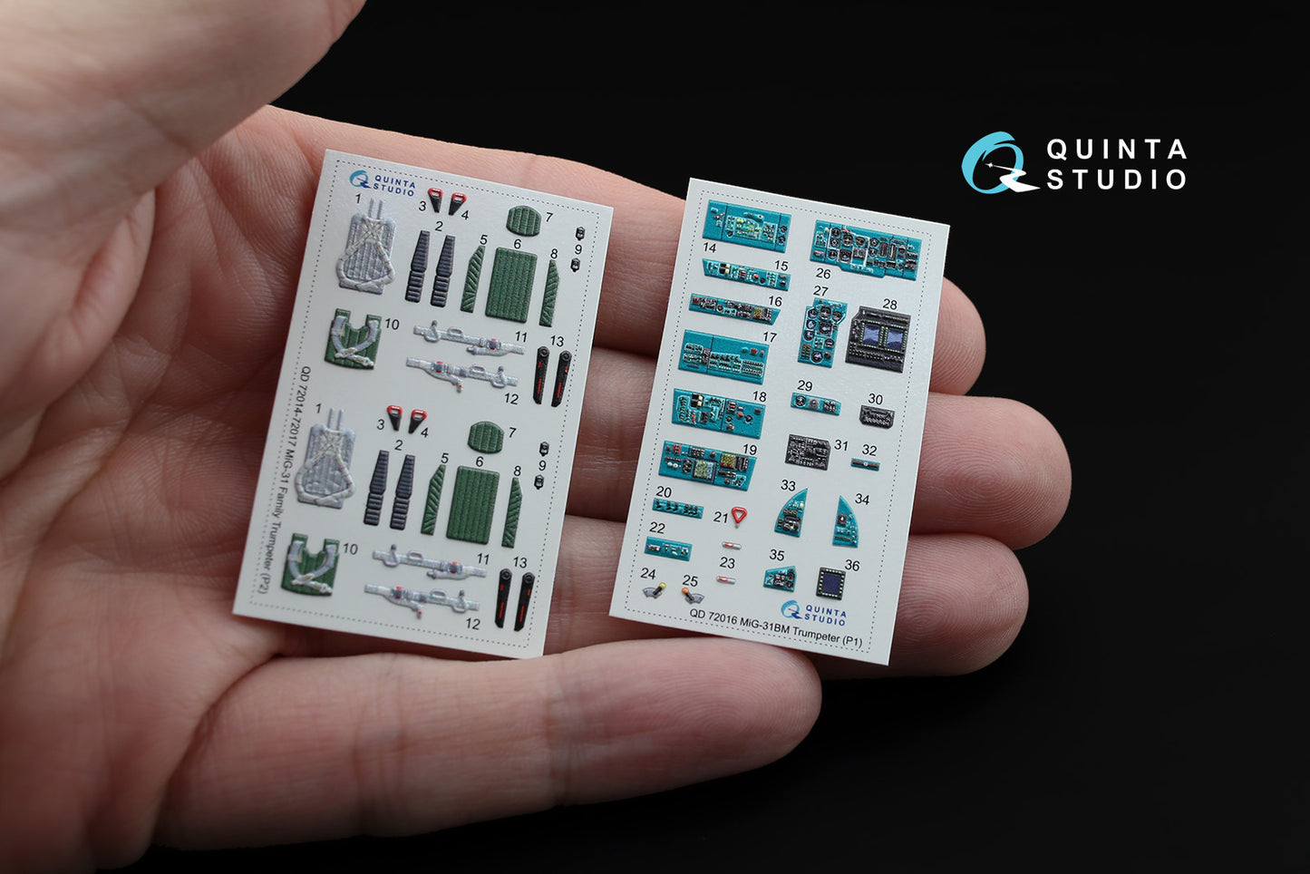 Quinta Studio QD72016 1:72 MiG-31BM 3D Interior Decal