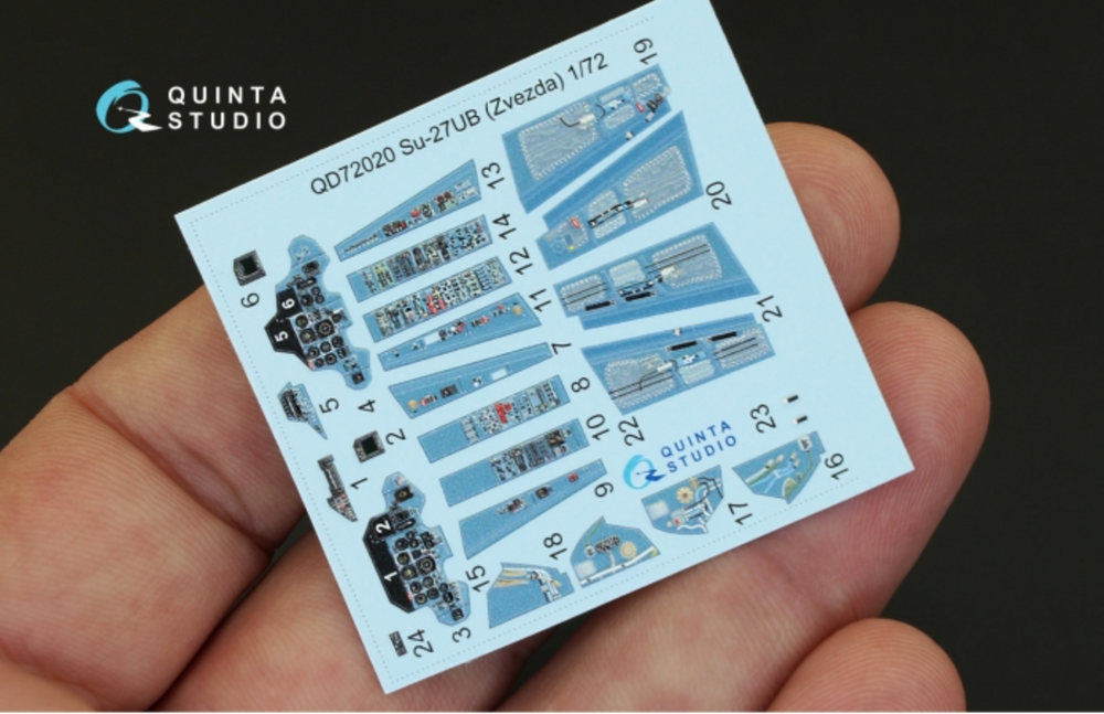 Quinta Studio QD72020 1:72 Sukhoi Su-27UB 3D-Printed Interior Decals