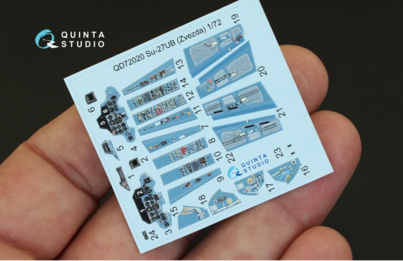 Quinta Studio QD72020 1:72 Sukhoi Su-27UB 3D-Printed Interior Decals