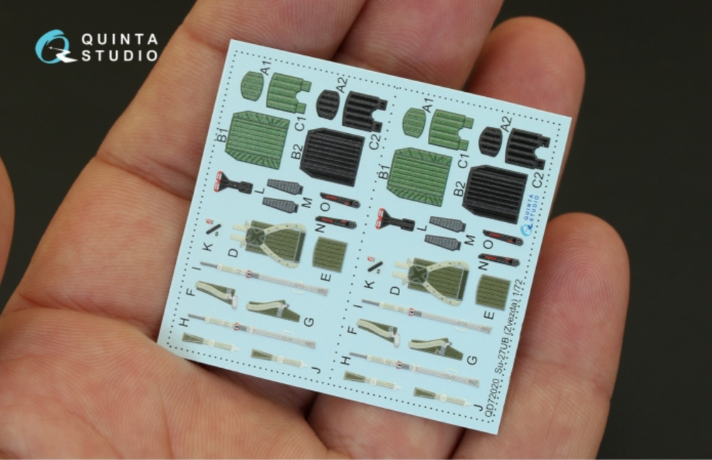 Quinta Studio QD72020 1:72 Sukhoi Su-27UB 3D-Printed Interior Decals